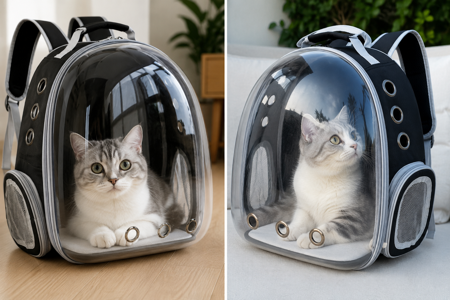 Mochila Cápsula Premium para Gatos e Pets Pequenos